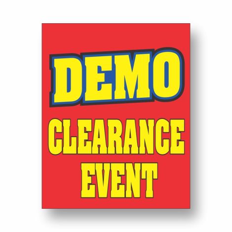 Demo Clearance Event - Showroom Window Decals