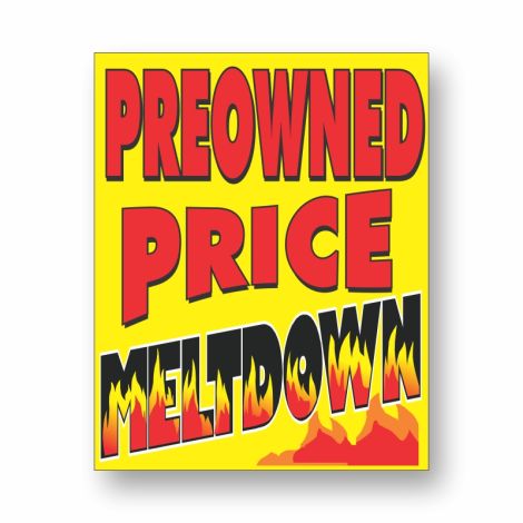 Preowned Price Meltdown - Showroom Window Decals
