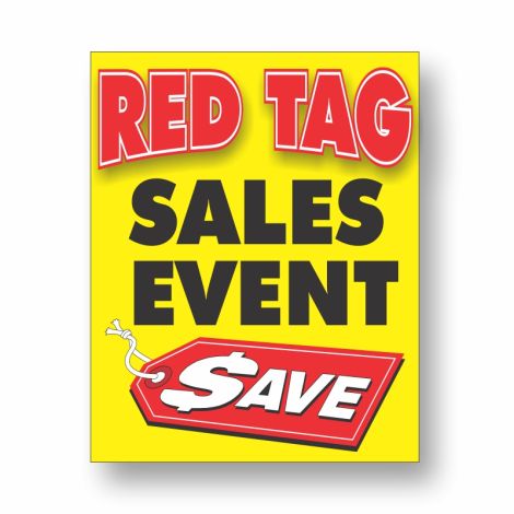 Red Tag Sales Event - 50" x 65"