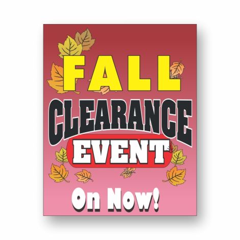Fall Clearance Event - Showroom Window Decals