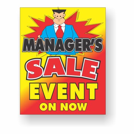Manager's Sale Event - Showroom Window Decals