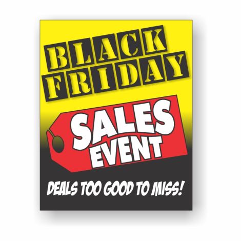 Black Friday Sales Event Showroom Window Decals - 40" x 50"