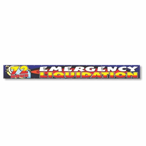 Emergency Liquidation - Giant 2' x 20' Event Banner 