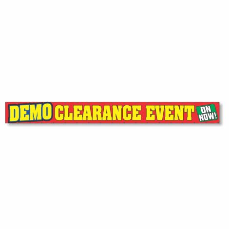 Demo Clearance Event On Now! - Giant 2' x 20' Event Banner