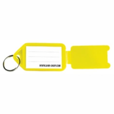Small Kwik Click Reusable Key Tags with Snap Door - Yellow
