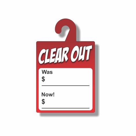 Clear Out Info - Dry Erase Rear-View Mirror Tags - Red
