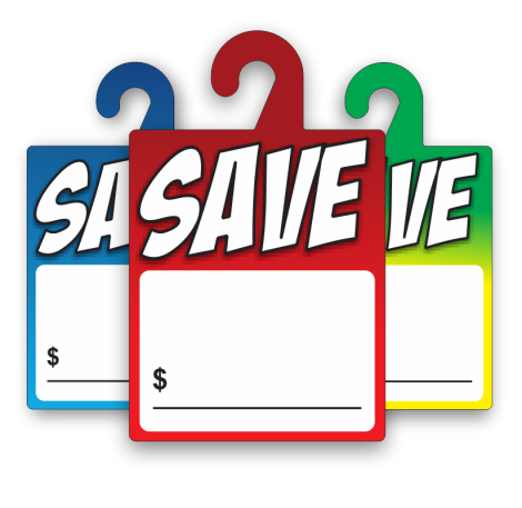 Save - Dry Erase Rear-View Mirror Tags