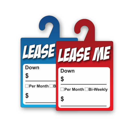 Lease Me Info - Dry Erase Rear-View Mirror Tags