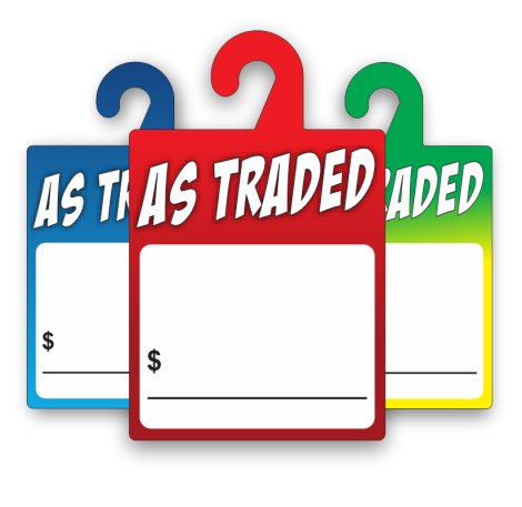 As Traded - Dry Erase Rear-View Mirror Tags