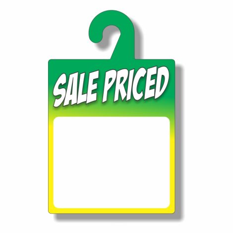  Sale Priced - Dry Erase Rear-View Mirror Tags - Green/Yellow (8" x 13")