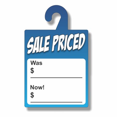 Sale Priced Info - Dry Erase Rear-View Mirror Tags - Blue (8" x 13")