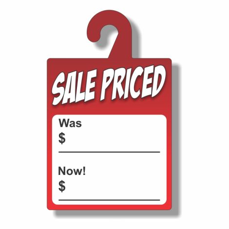  Sale Priced Info - Dry Erase Rear-View Mirror Tags - Red (8" x 13")