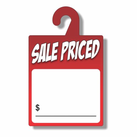 Sale Priced Blank - Dry Erase Rear-View Mirror Tags - Red (8" x 13")