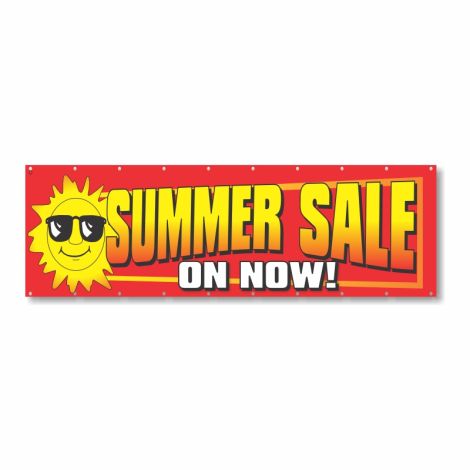 Summer Sale On Now - Vinyl Banner
