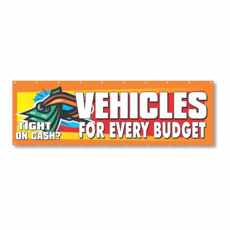 Vehicles for Every Budget - Vinyl Banner