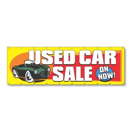 Used Car Sale On Now - Vinyl Banner