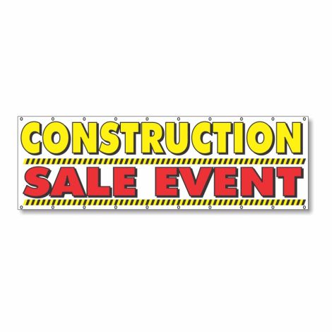 Construction Sale Event - Vinyl Banner
