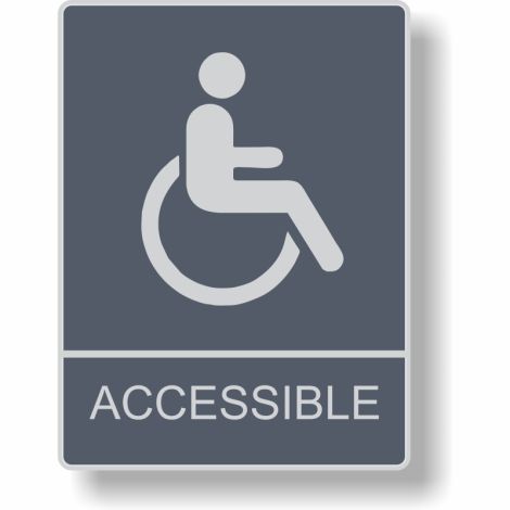Accessible - Plastic Non-Braille Facilities Sign