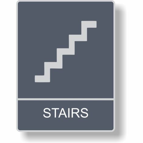 Stairs - Plastic Non-Braille Facilities Sign