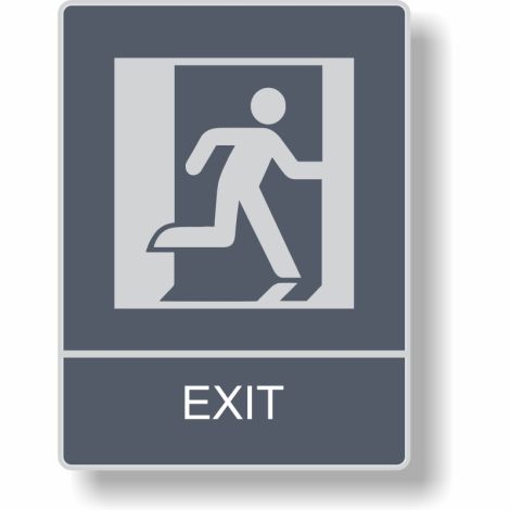 Exit - Plastic Non-Braille Facilities Sign