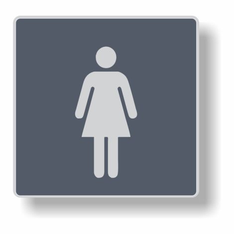 Women - Plastic Non-Braille Facilities Sign