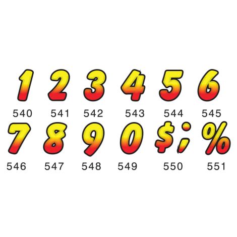 Sunsplash Number Decals (6 Pack)