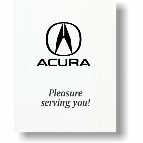Dealer Logo Paper Floor Mats - Acura