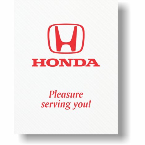 Dealer Logo Paper Floor Mats - Honda