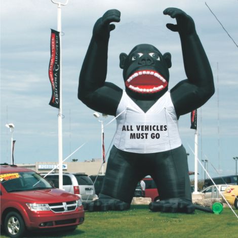 Gorilla Sign Shirt - All Vehicles Must Go