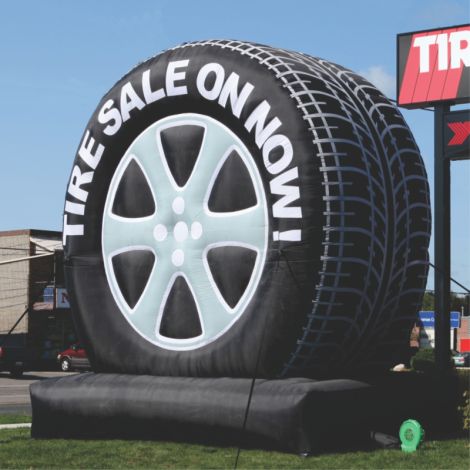 Giant 17' Tall Inflatable Tire
