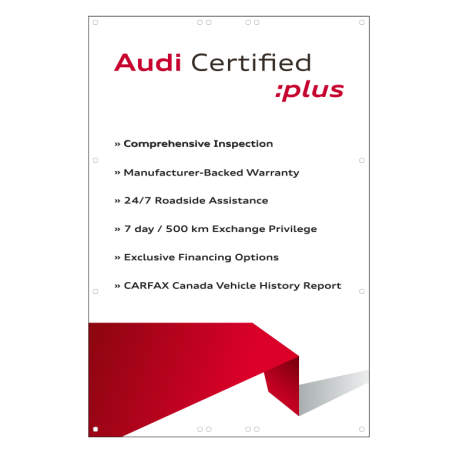 Audi Certified :plus Coroplast Pole Sign