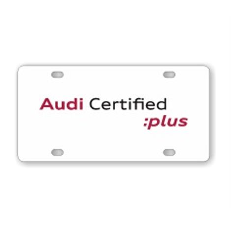 Audi Certified :plus Front Plate Signs