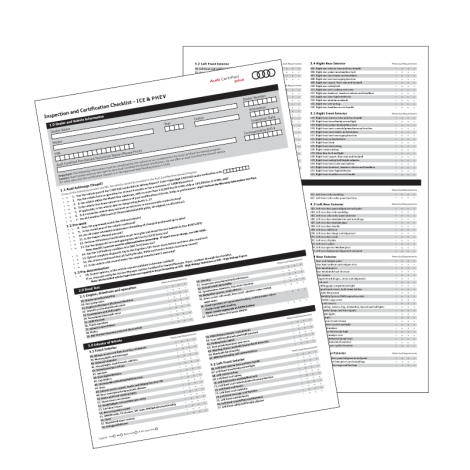 Inspection & Certification Checklist - ICE & PHEV
