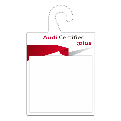 Audi Certified :plus Reusable Mirror Tags