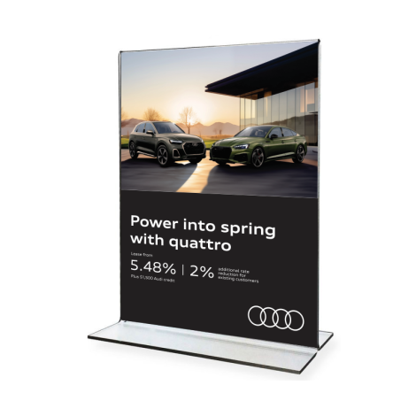 Audi quattro Counter Card with Acrylic Display Stand