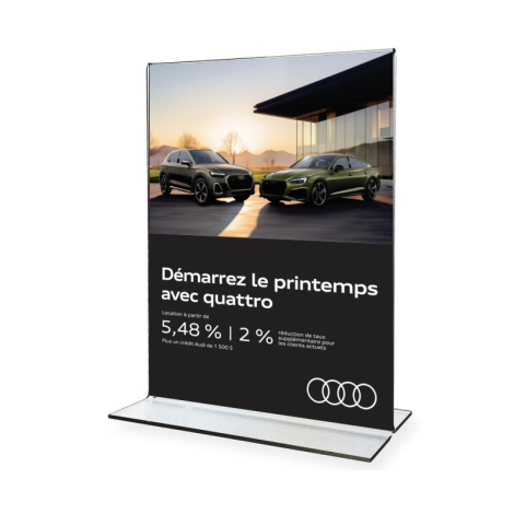Audi Quattro Carte de Comptoir avec Présentoir Acrylique