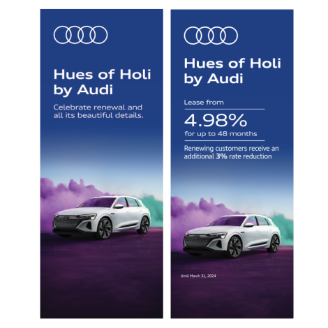 Audi Holi Pull Up Banners - Set of 2 with Banner Stands