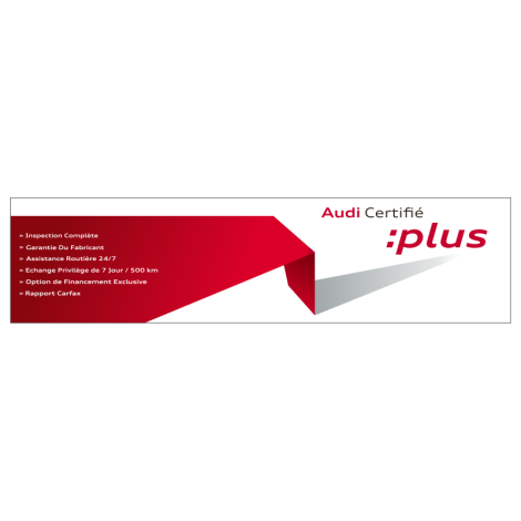 Audi Certifié :plus Exterior Banner