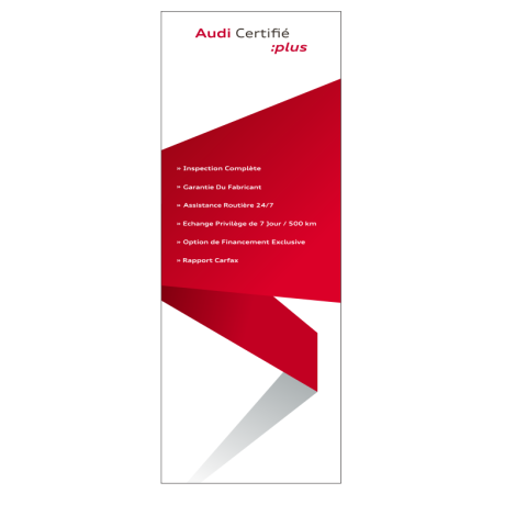Audi Certifié :plus Bannière Intérieur 24po par 63po