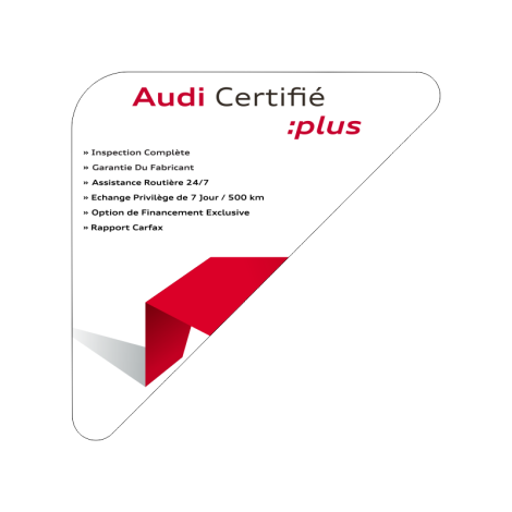 Audi Certifié :plus Calques de coins avec points 3 pqt