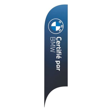 Drapeaux style étendard Certifiée BMW - Bleu