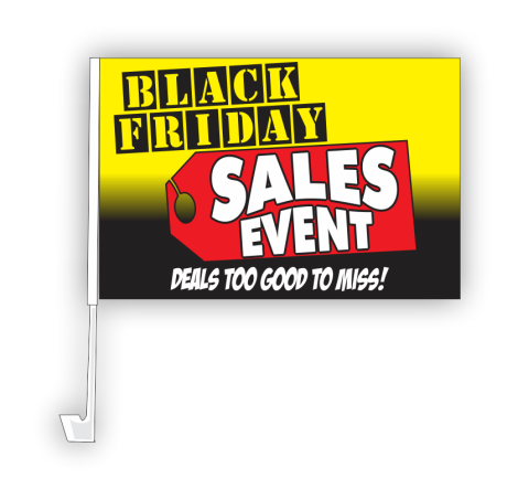 Black Friday Sales Event - Clip On Window Flags