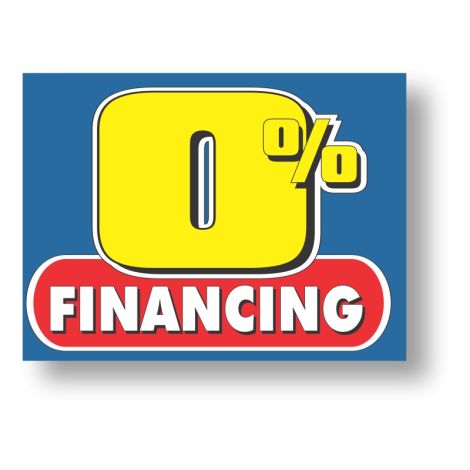 0% Financing - Quickie Auto Sign