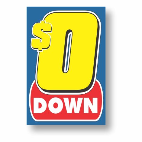 $0 Down - Coroplast Pole Sign