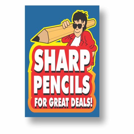 Sharp Pencils - Coroplast Pole Sign