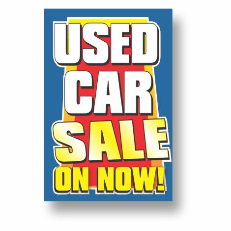 Used Car Sale - Coroplast Pole Sign