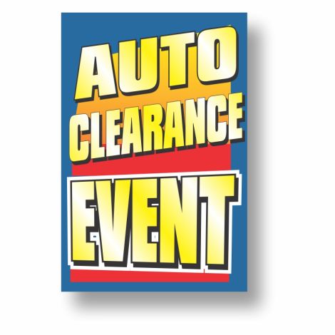 Auto Clearance Event - Coroplast Pole Sign