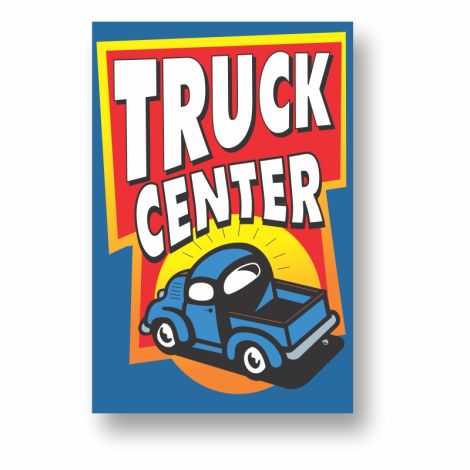 Truck Center - Coroplast Pole Sign