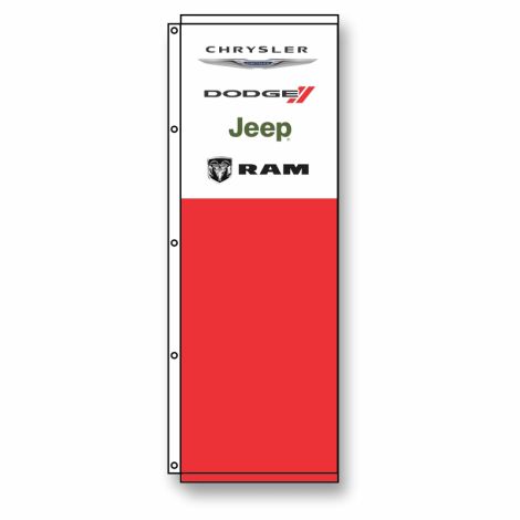 Tri-Panel Dealership Flag - Chrysler/Dodge/Jeep/RAM