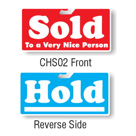 Hold/Sold Rear View Mirror Hangers  - Sold To A Very Nice Person